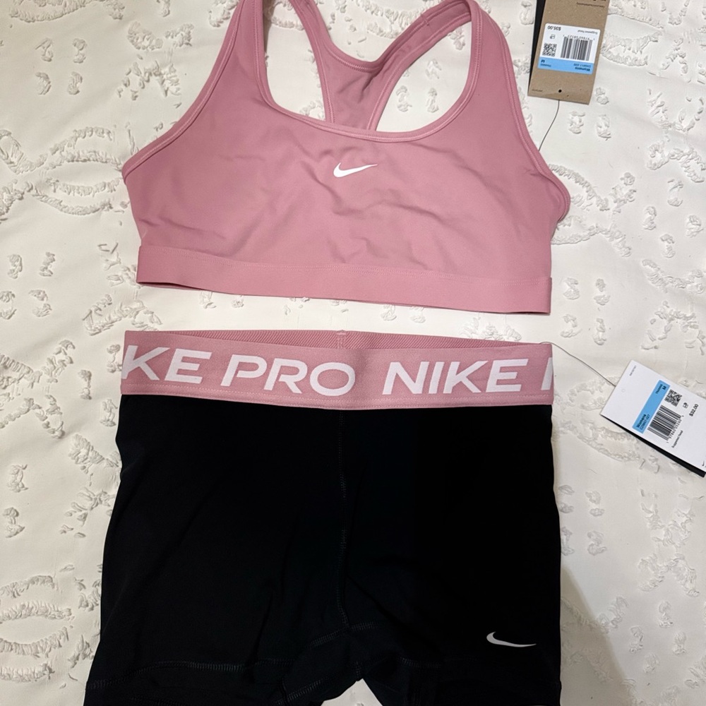 Nike Pro Shorts and Sports Bra Set
